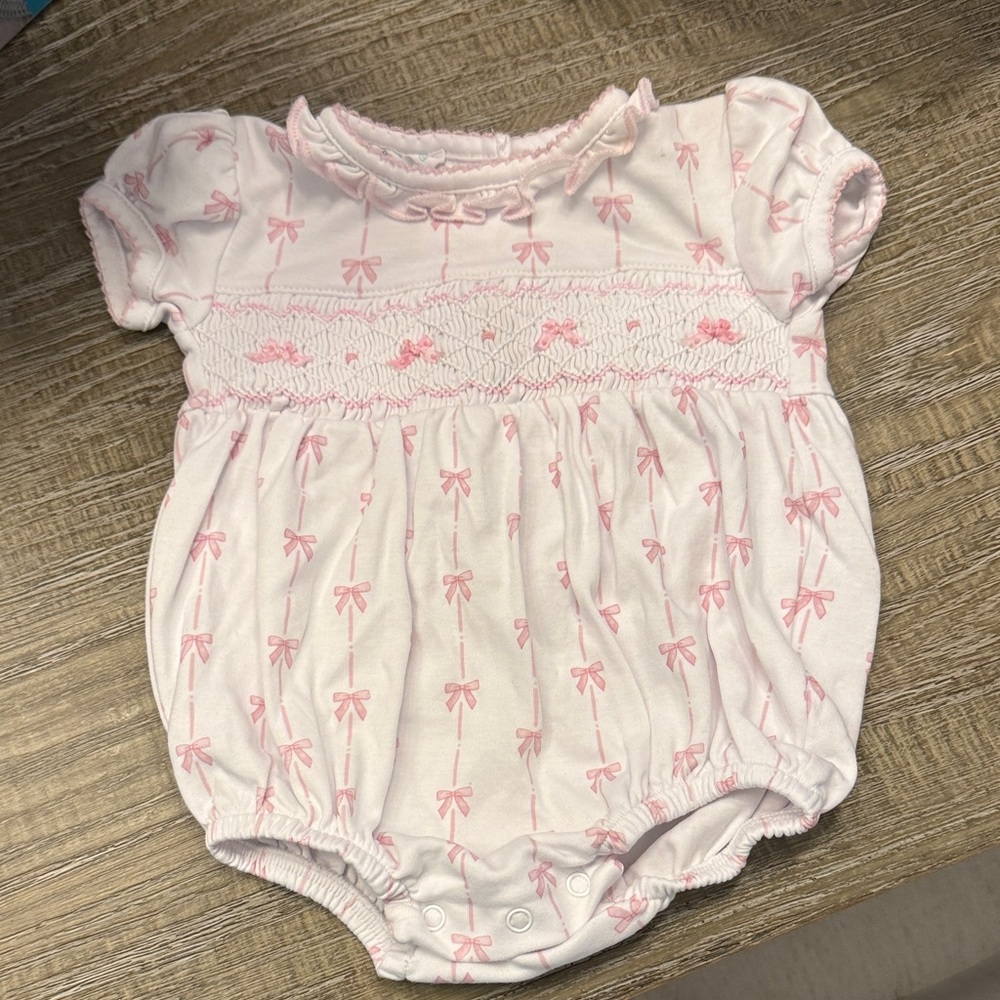 Pink Bow Patterned Kids Bodysuit
